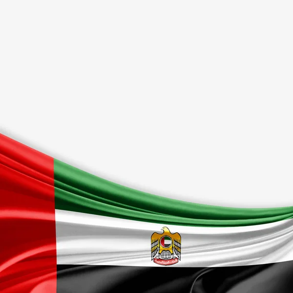 Flag United Arab Emirates Copy Space Your Text White Background — Stock Photo, Image