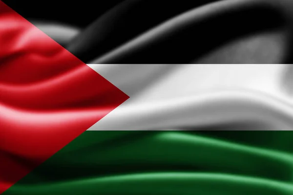 Flagga Palestina Med Kopia Utrymme För Din Text Illustration — Stockfoto