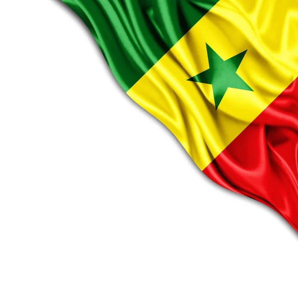 Bandiera Del Senegal Con Spazio Copia Del Testo Illustrazione — Foto Stock