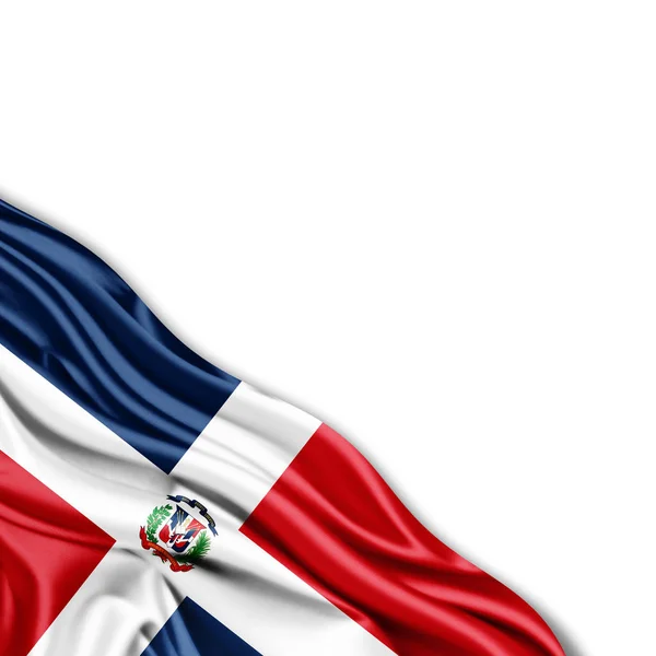 Bandiera Della Repubblica Dominicana Con Spazio Copia Del Testo Illustrazione — Foto Stock