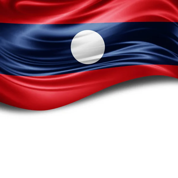 Bandera Laos Con Espacio Copia Para Texto Ilustración —  Fotos de Stock
