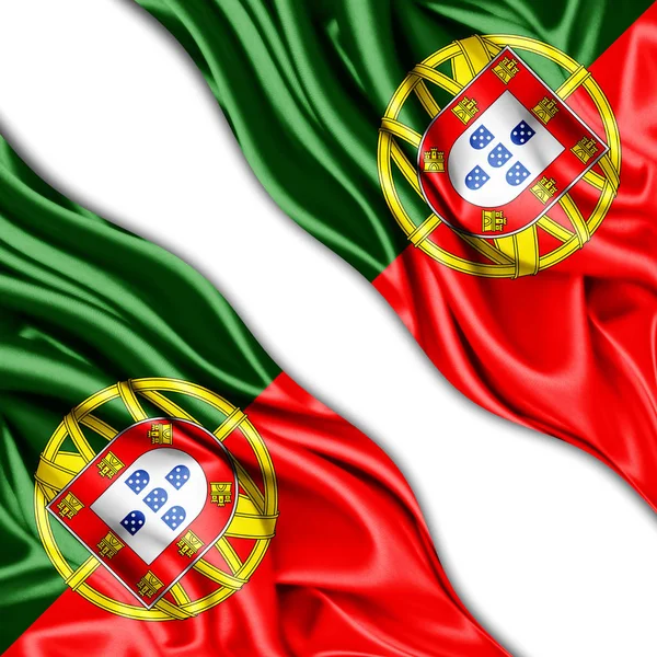 Portugals Flagga Med Kopia Utrymme För Din Text Illustration — Stockfoto