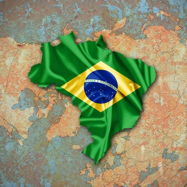 Bandeira Brasil Com Espaço Cópia Para Seu Texto Imagens — Fotografia de Stock