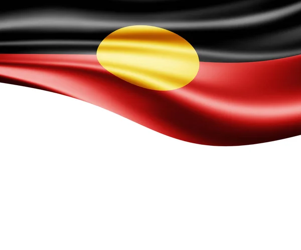 Bandera Australia Aborigen Con Espacio Copia Para Texto Ilustración — Foto de Stock