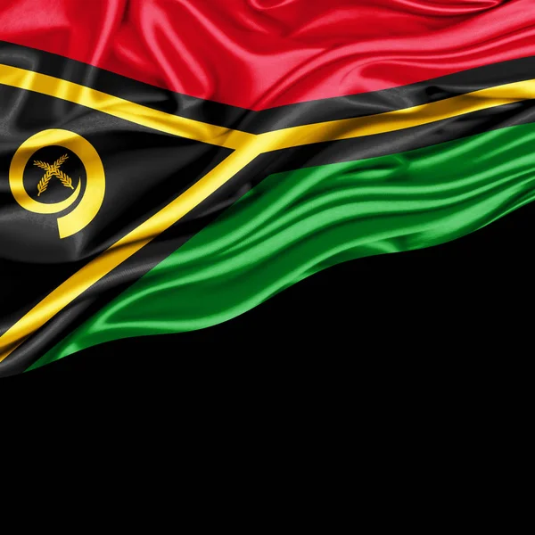 Vanuatu Cumhuriyeti bayrağı ile kopya alanı metin - 3d çizim için    