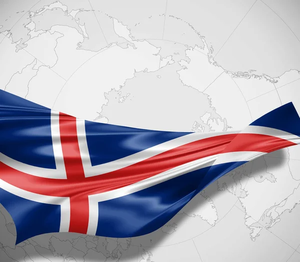 Drapeau Islande Avec Espace Copie Pour Votre Texte Illustration — Photo