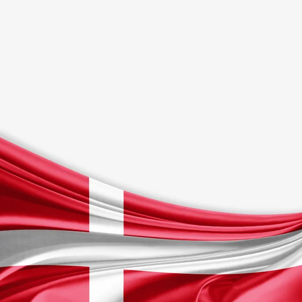 Флаг Дании Местом Копирования Текста Иллюстрация — стоковое фото
