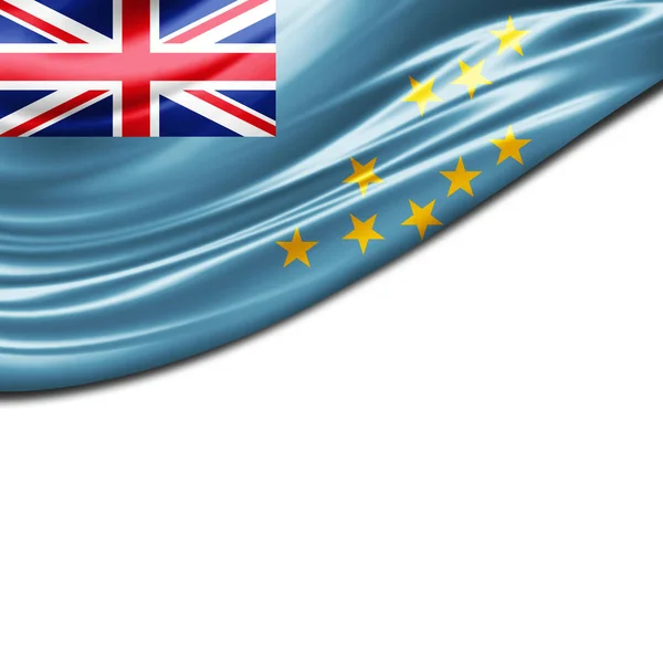 Bandeira Tuvalu Com Espaço Cópia Para Seu Texto Ilustração — Fotografia de Stock