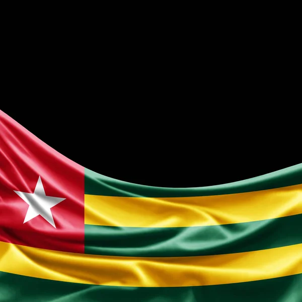 Bandiera Del Togo Con Spazio Copia Del Testo Illustrazione — Foto Stock