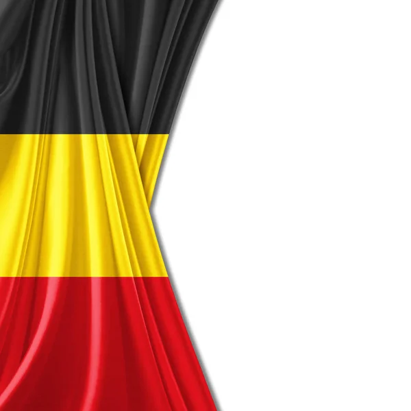 Flag Belgium Copy Space Your Text White Background Illustration — Stock Photo, Image