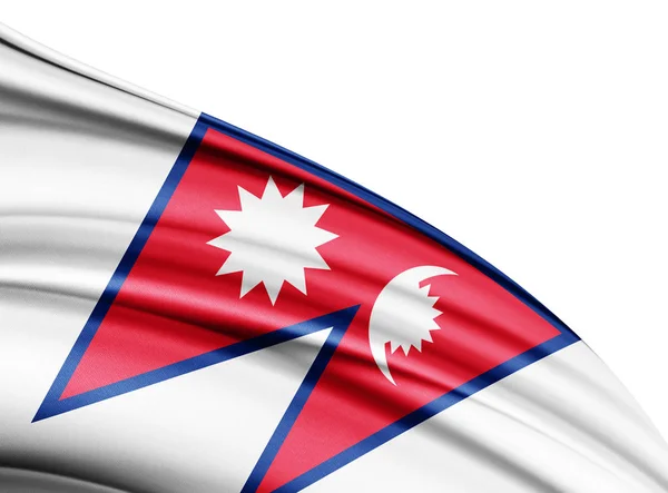 Флаг Непала Местом Копирования Текста Иллюстрация — стоковое фото
