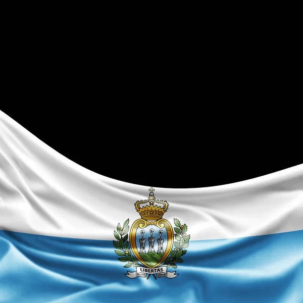 Bandeira San Marino Com Espaço Cópia Para Seu Texto Ilustração — Fotografia de Stock