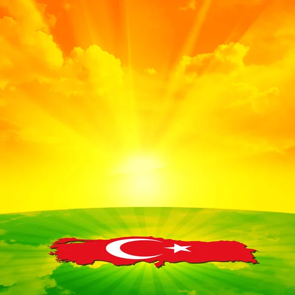 Turkey Flag Copy Space Your Text Images — Stock Photo, Image