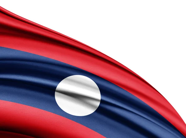 Bandera Laos Con Espacio Copia Para Texto Ilustración —  Fotos de Stock