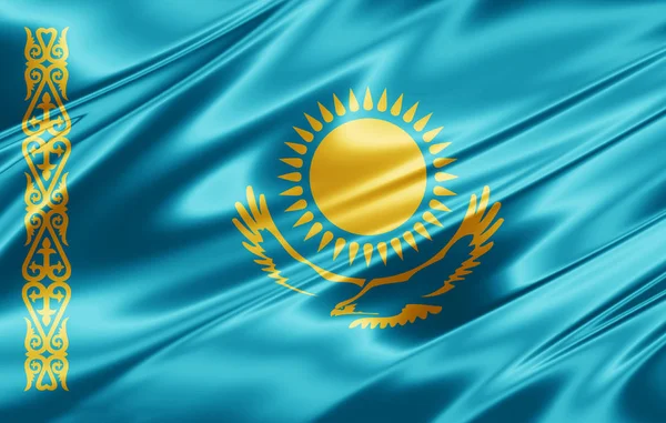 Прапор Казахстану Копією Простір Вашої Ілюстрації Тексту — стокове фото