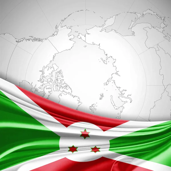 Bandera Burundi Con Espacio Copia Para Texto Ilustración — Foto de Stock