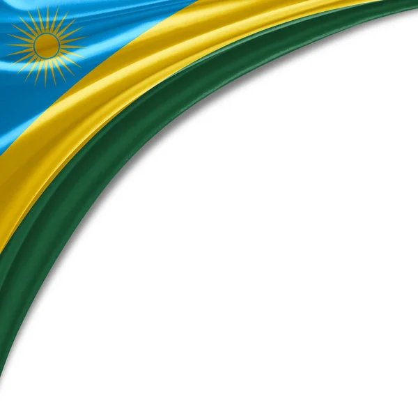 Vlag Van Rwanda Met Kopie Ruimte Voor Tekst Illustratie — Stockfoto