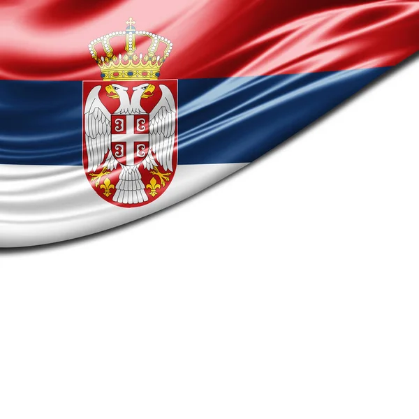 Bandera Serbia Con Espacio Para Copiar Texto Ilustración —  Fotos de Stock