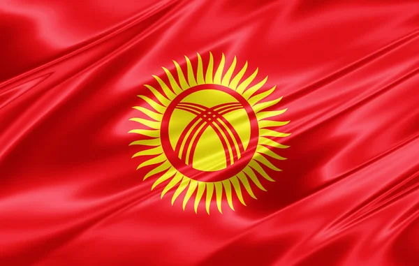 Flag Kyrgyzstan Copy Space Your Text Illustration — Stock Photo, Image