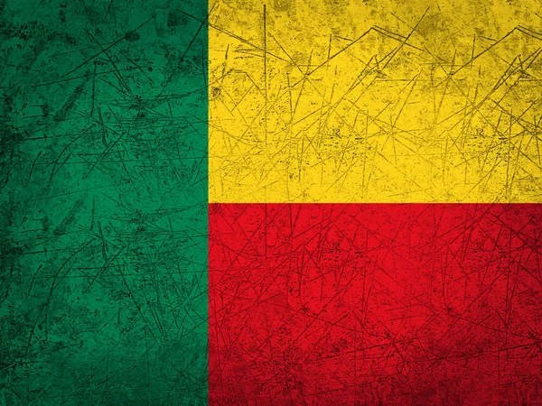 Benin Vlag Met Kopie Ruimte Voor Tekst Afbeeldingen — Stockfoto