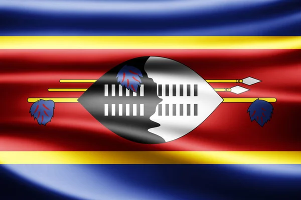 Vlag Van Swaziland Met Kopie Ruimte Voor Tekst Illustratie — Stockfoto