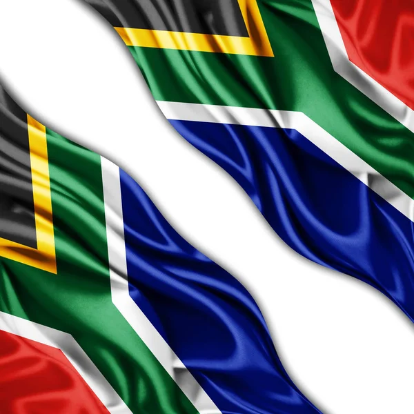 Vlag Van Zuid Afrika Met Kopie Ruimte Voor Tekst Illustratie — Stockfoto