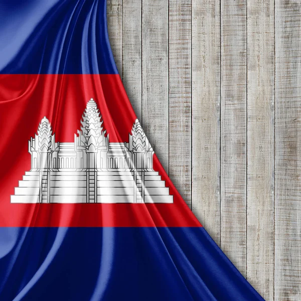 Флаг Камбоджи Местом Копирования Текста Иллюстрация — стоковое фото