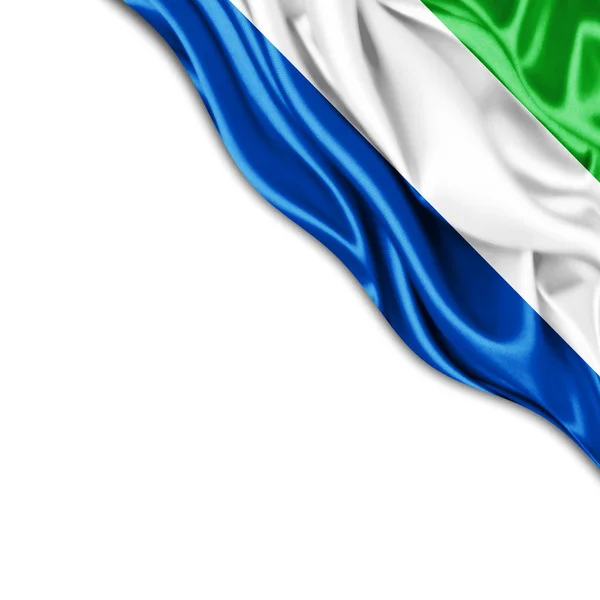 Sierra Leone Flagg Med Kopia Utrymme För Din Text Illustration — Stockfoto