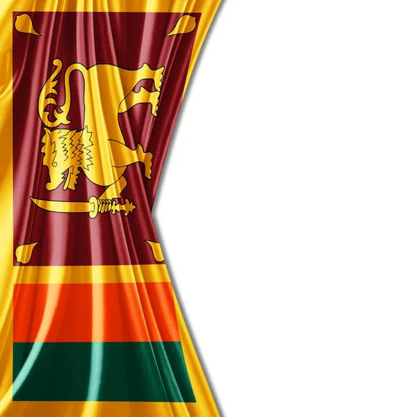 Flagge Von Sri Lanka Mit Kopierplatz Für Ihren Text Illustration — Stockfoto