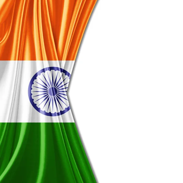 Indiens Flagga Med Kopia Utrymme För Din Text Illustration — Stockfoto