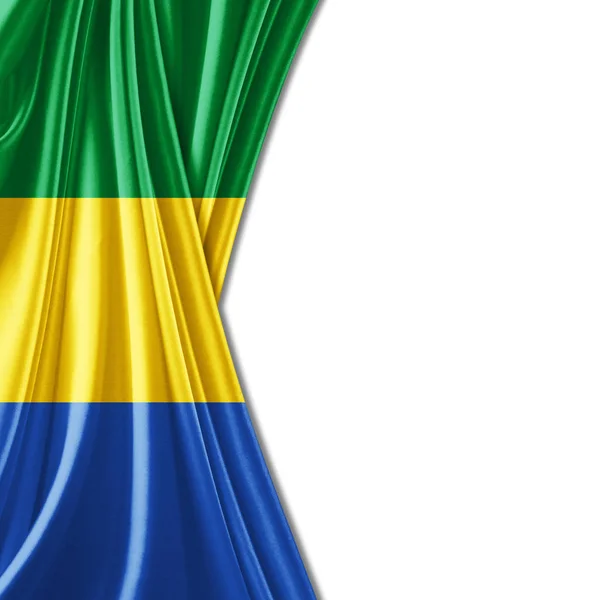 Drapeau Gabon Avec Espace Copie Pour Votre Texte Illustration — Photo