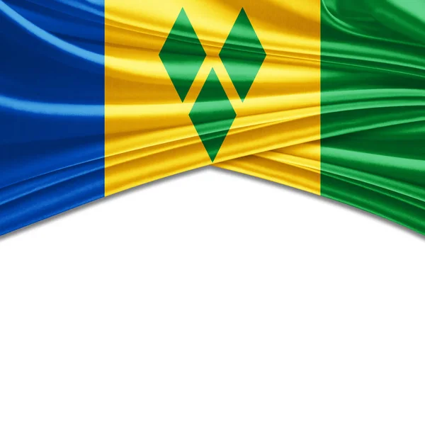 Flaggan Saint Vincent Med Kopia Utrymme För Din Text Illustration — Stockfoto
