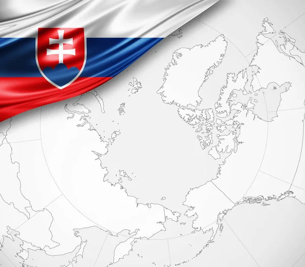 Bandera Eslovaquia Con Espacio Para Copiar Texto Ilustración — Foto de Stock