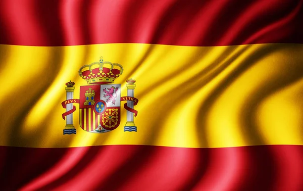 Bandera España Con Espacio Copia Para Texto Ilustración — Foto de Stock