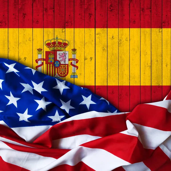 스페인 국기와 — 스톡 사진