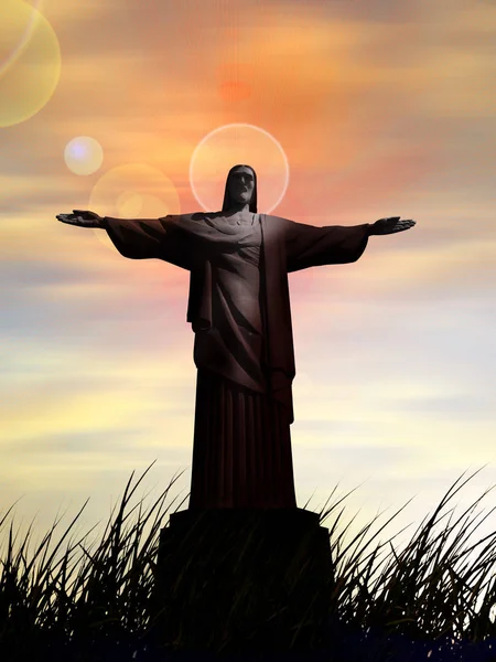 Jesus Christus Statue Religiös — Stockfoto