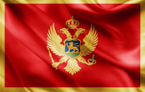 Flagge Von Montenegro Mit Kopierplatz Für Ihren Text Illustration — Stockfoto