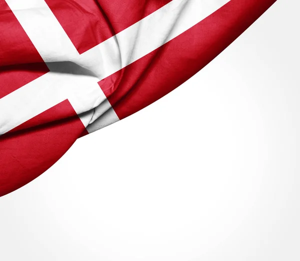 Danmark Flagga Med Kopia Utrymme För Din Text Illustration — Stockfoto