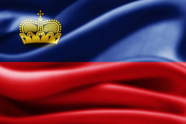 Bandera Liechtenstein Con Espacio Copia Para Texto Ilustración —  Fotos de Stock