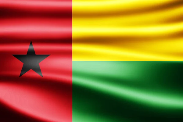 Bandeira Guiné Bissau Com Espaço Cópia Para Seu Texto Ilustração — Fotografia de Stock