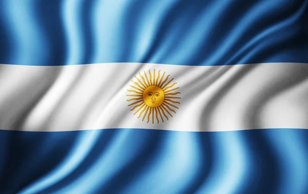 Vlag Van Argentinië Met Kopie Ruimte Voor Tekst Illustratie — Stockfoto