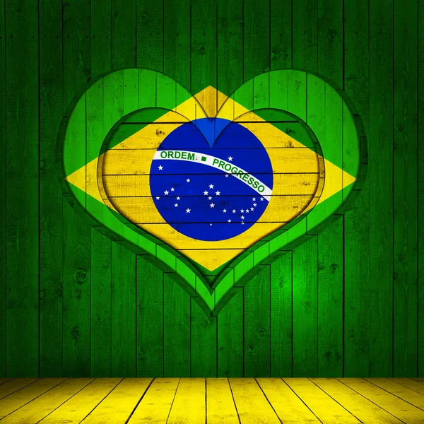 Brasilien Flagga Med Kopia Utrymme För Din Text Eller Bilder — Stockfoto