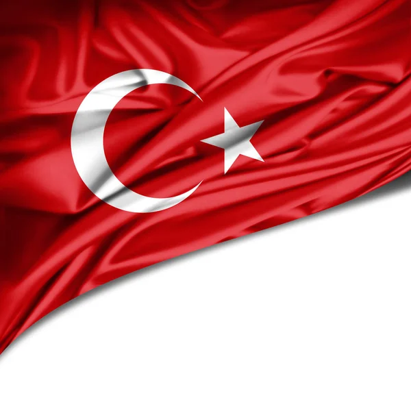 Bandera Turquía Con Espacio Copia Para Texto Ilustración — Foto de Stock