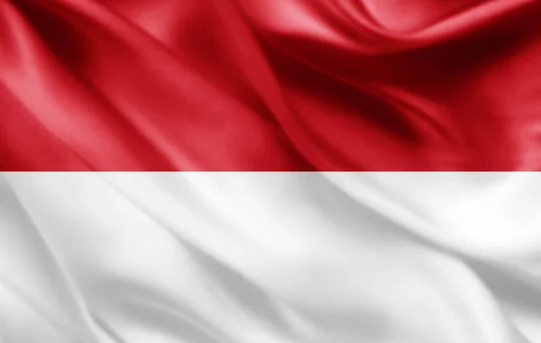 Vlag Van Indonesië Met Kopie Ruimte Voor Tekst Illustratie — Stockfoto