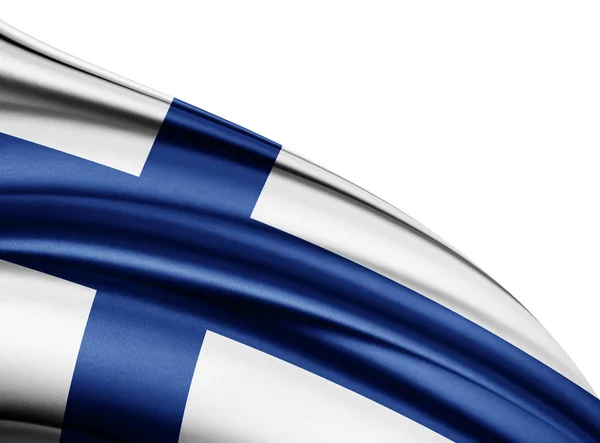 Vlag Van Finland Met Kopie Ruimte Voor Tekst Illustratie — Stockfoto