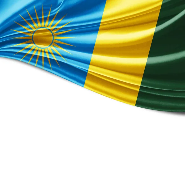 Vlag Van Rwanda Met Kopie Ruimte Voor Tekst Illustratie — Stockfoto