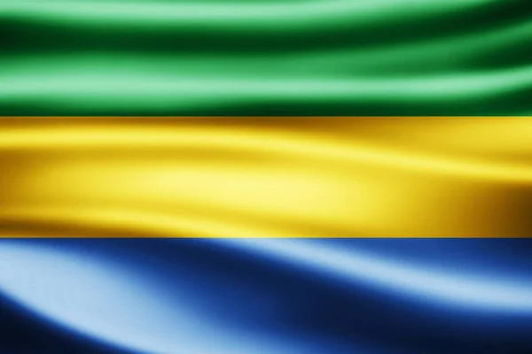 Drapeau Gabon Avec Espace Copie Pour Votre Texte Illustration — Photo