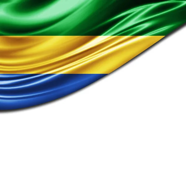 加蓬国旗与您的文本的复制空间 — 图库照片