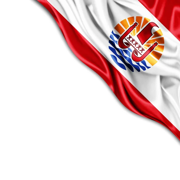 Bandera Polinesia Francesa Con Espacio Copia Para Texto Ilustración —  Fotos de Stock