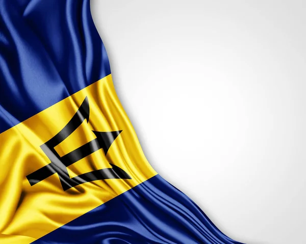 Flag Barbados Copy Space Your Text White Background Illustration — Stock Fotó